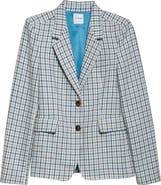 ST. JOHN Houndstooth Stretch Cotton Blazer