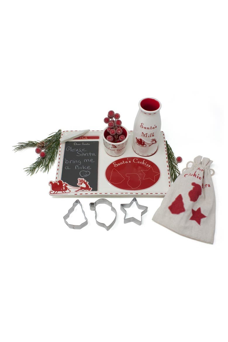 Santa's Milk & Cookies Set, Alternate, color, RED MULTI