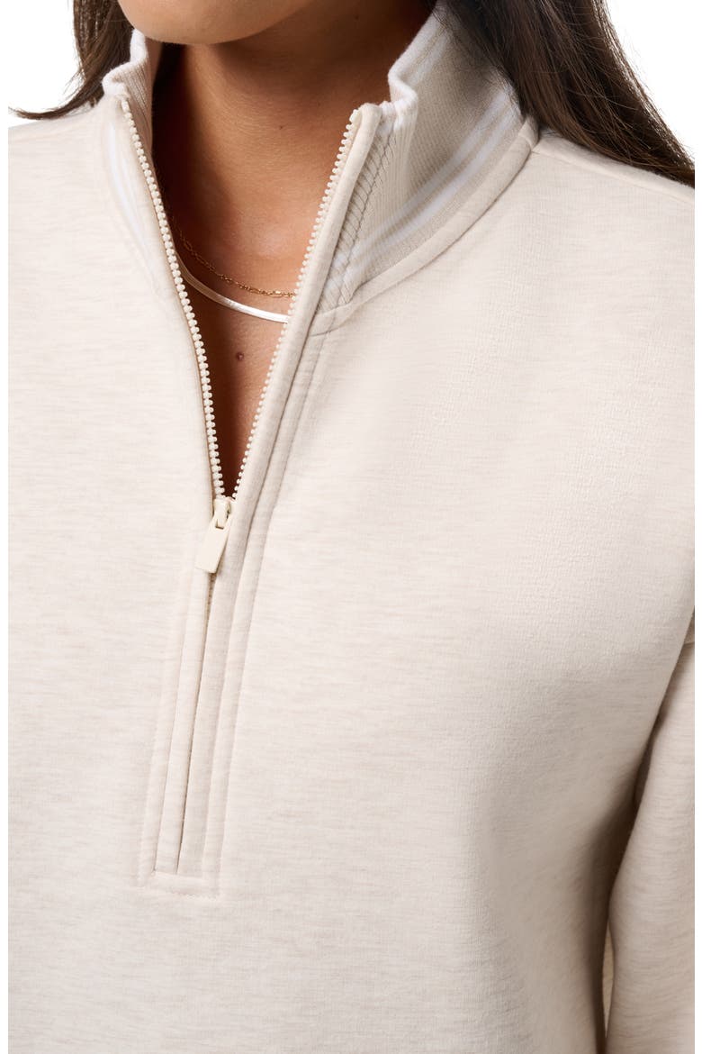 Cloud Fleece Clubside Half Zip Sweatshirt, Alternate, color, HEATHER BRAZILIAN SAND