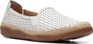 Clarks® Elaina Ruby Laser Cut Espadrille Flat - Wide Width Available