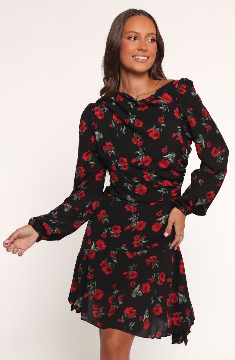 Petal & Pup Mariska Long Sleeve Midi Dress, Alternate, color, Rose Print