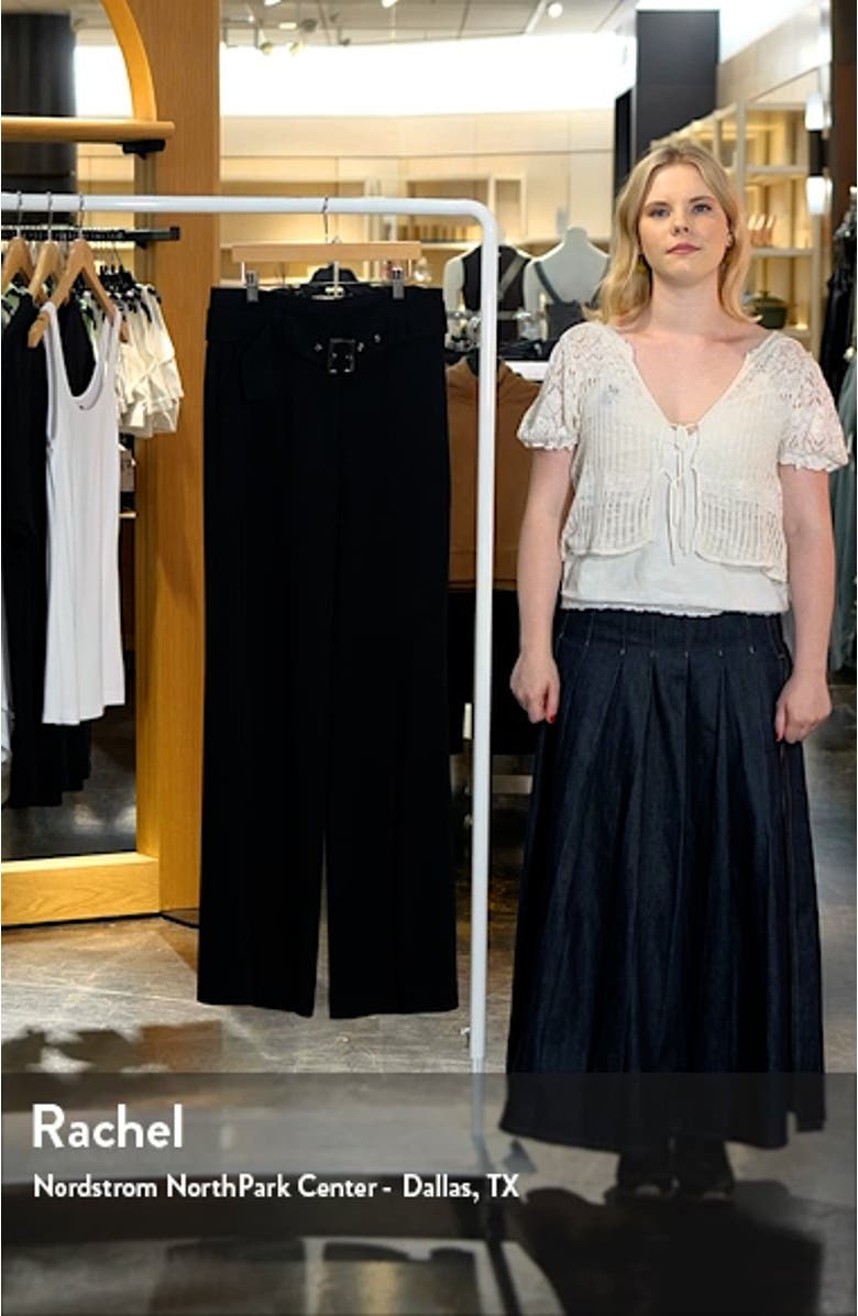 The Diana Belted High Waist Flare Pants, sales video thumbnail