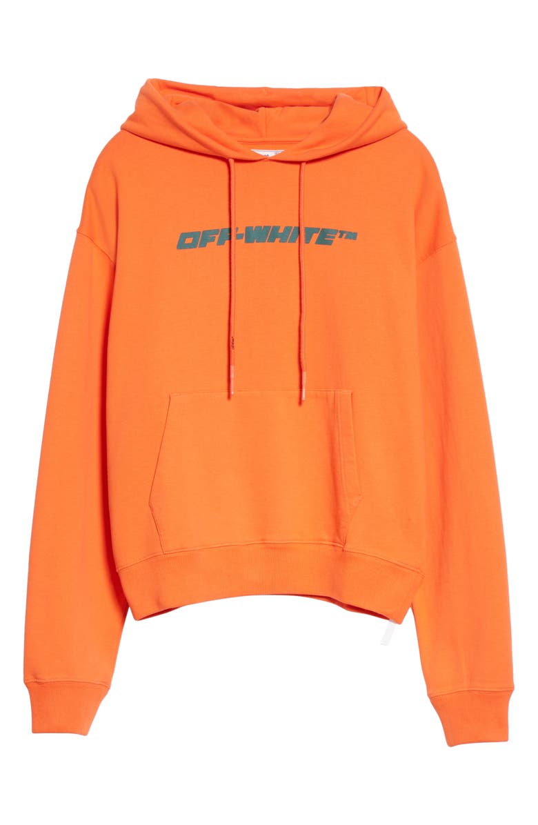Off-White Trellis Worker Logo Graphic Cotton Hoodie, Alternate, color,