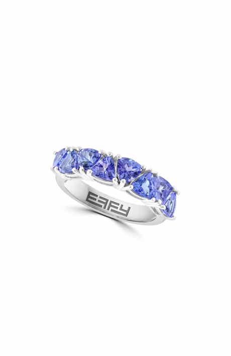 Sterling Silver Tanzanite Band Ring