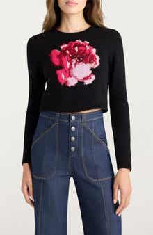 Heritage Rose Issa Wool Blend Crop Sweater