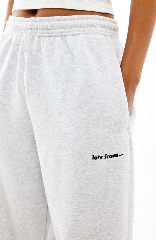Iets Frans Embroidered Joggers In Grey Marl