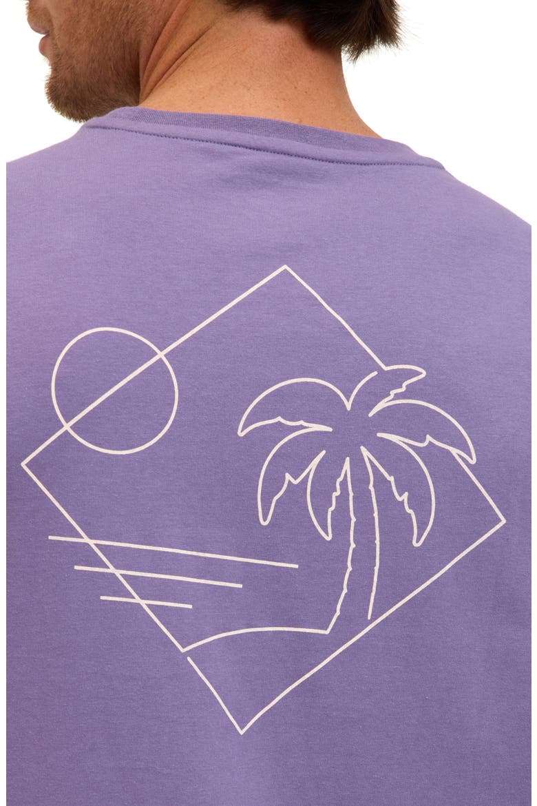 Neon Paradise Cotton Blend Graphic T-Shirt, Alternate, color, DUSK