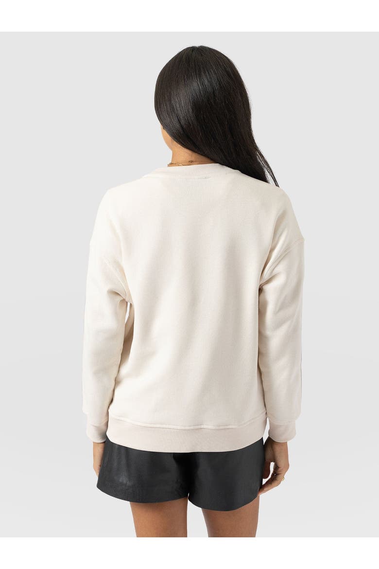 Victory Sweatshirt, Alternate, color, Cream Black Stripe