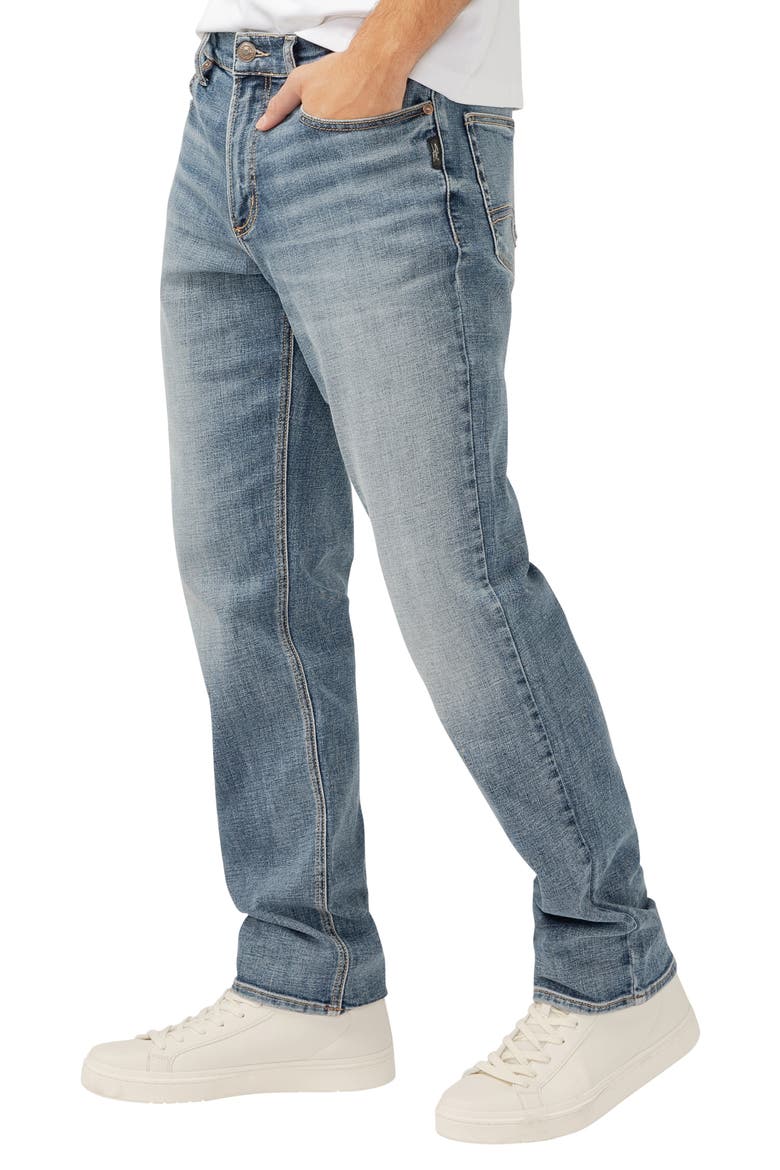 Eddie Athletic Fit Tapered Jeans, Alternate, color, INDIGO