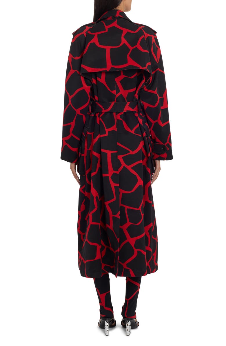 Dolce&Gabbana Giraffe Print Cotton Blend Trench Coat, Alternate, color,
