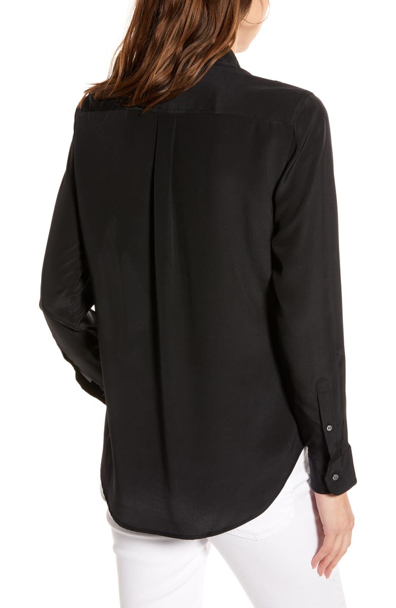 J.Crew Silk Button-Up Shirt, Alternate, color,