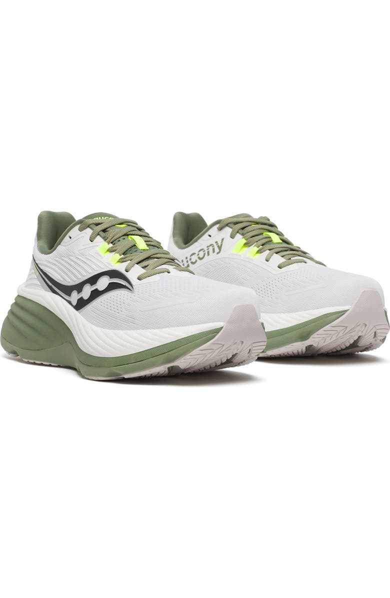 Saucony Hurricane 24 Running Shoe, Main, color, White/ Olivine