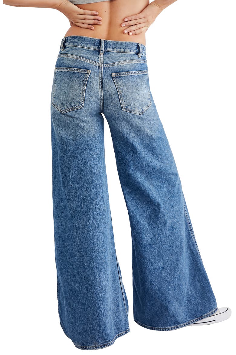 We the Free Lovefool Wide Leg Jeans, Alternate, color, BLUE JADE