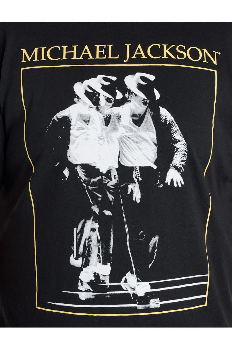 Big & Tall Michael Jackson Graphic T-Shirt, Alternate, color, BLACK