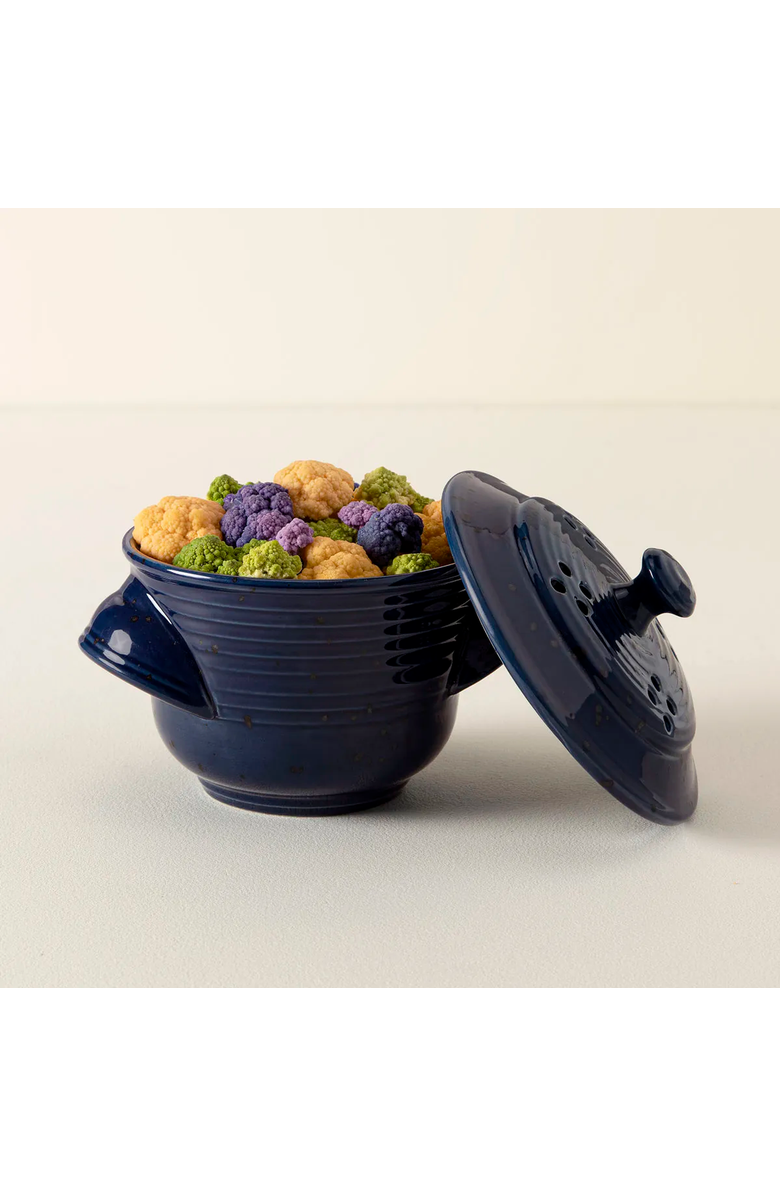 Uncommon Goods Stoneware Microwave Veggie Steamer, Main, color,