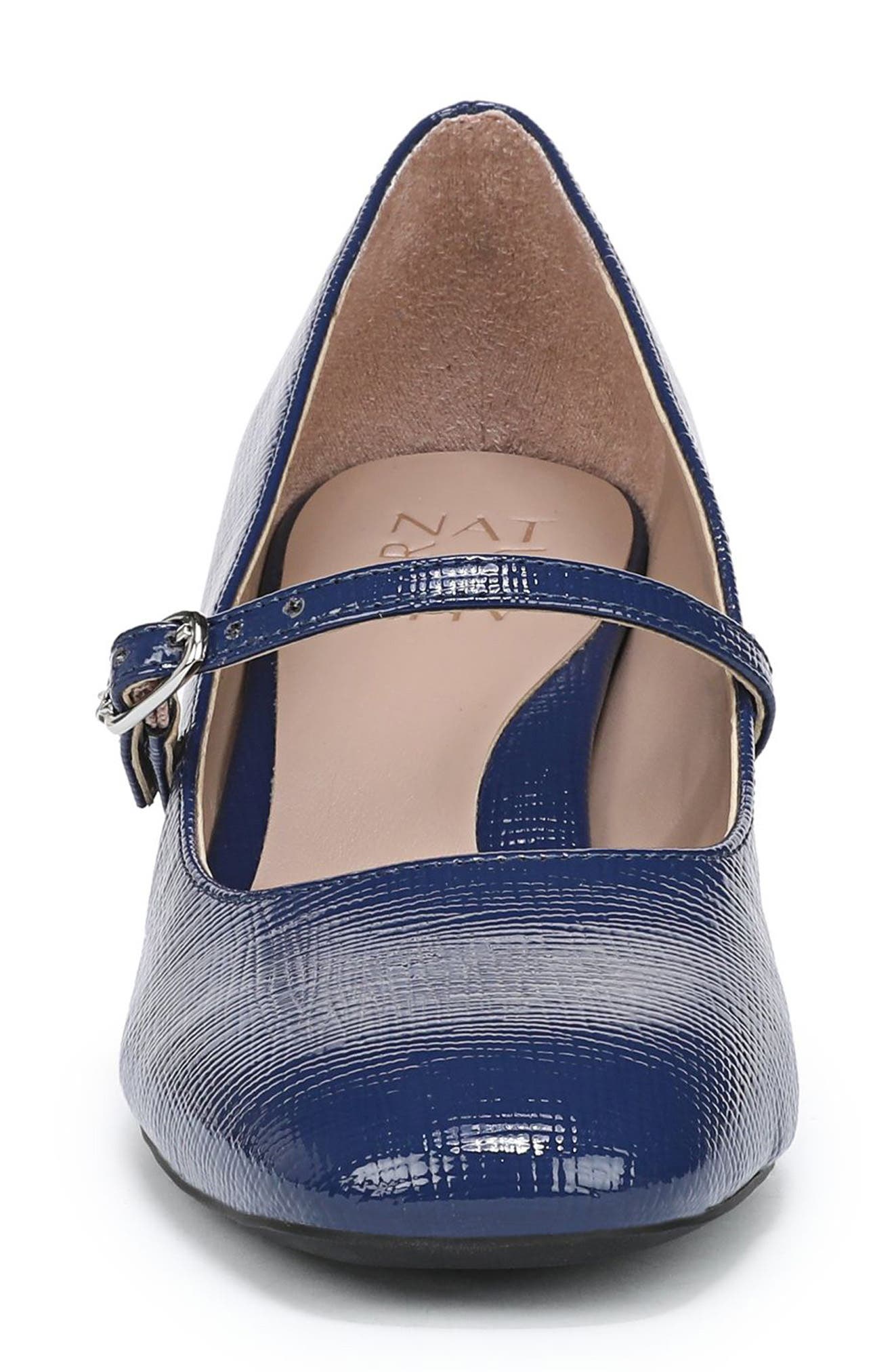 Naturalizer Dancing Mary Jane Pump, Alternate, color, Navy Blue Abyss Faux Leather