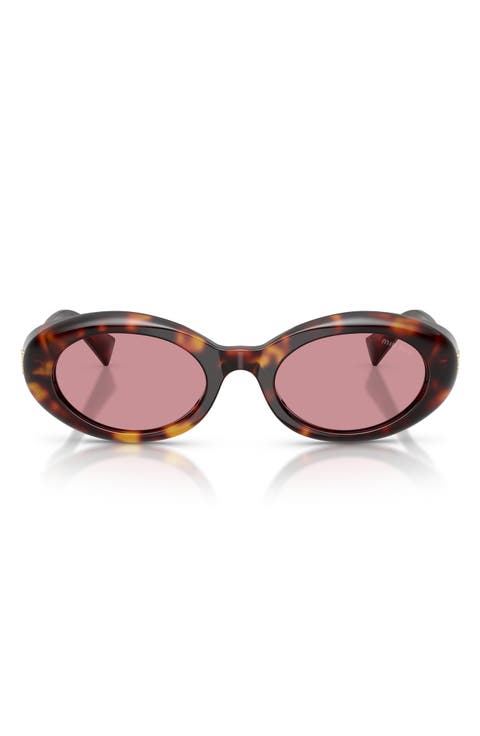 52mm Oval Sunglasses