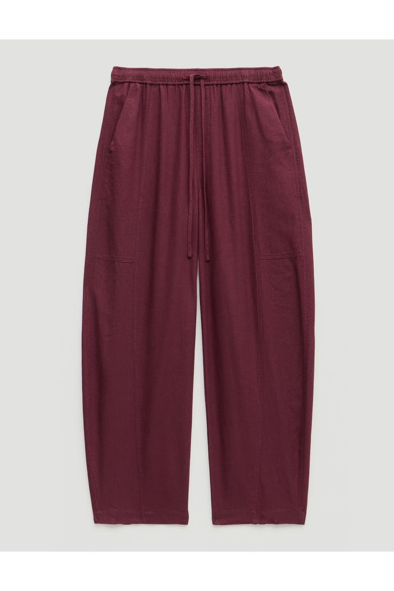 Tovi Linen Blend Barrel Leg Pants, Alternate, color, Maroon Red