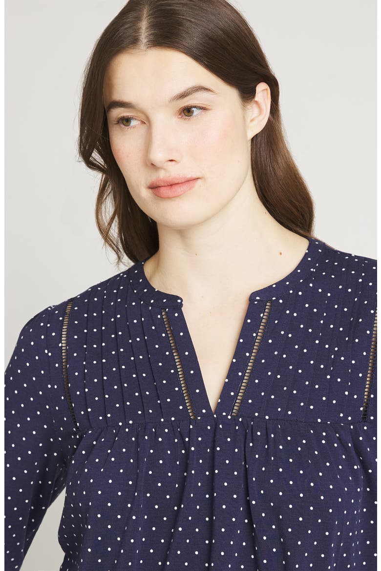 Pintuck Knit Top, Alternate, color, MEDIEVAL BLUE