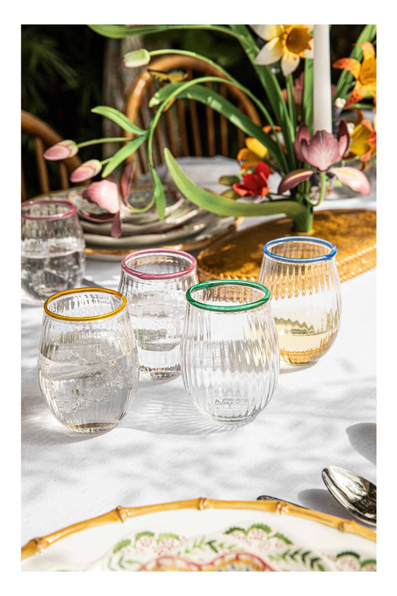 Nell Stemless Wine Glass, Alternate, color, DAFFODIL