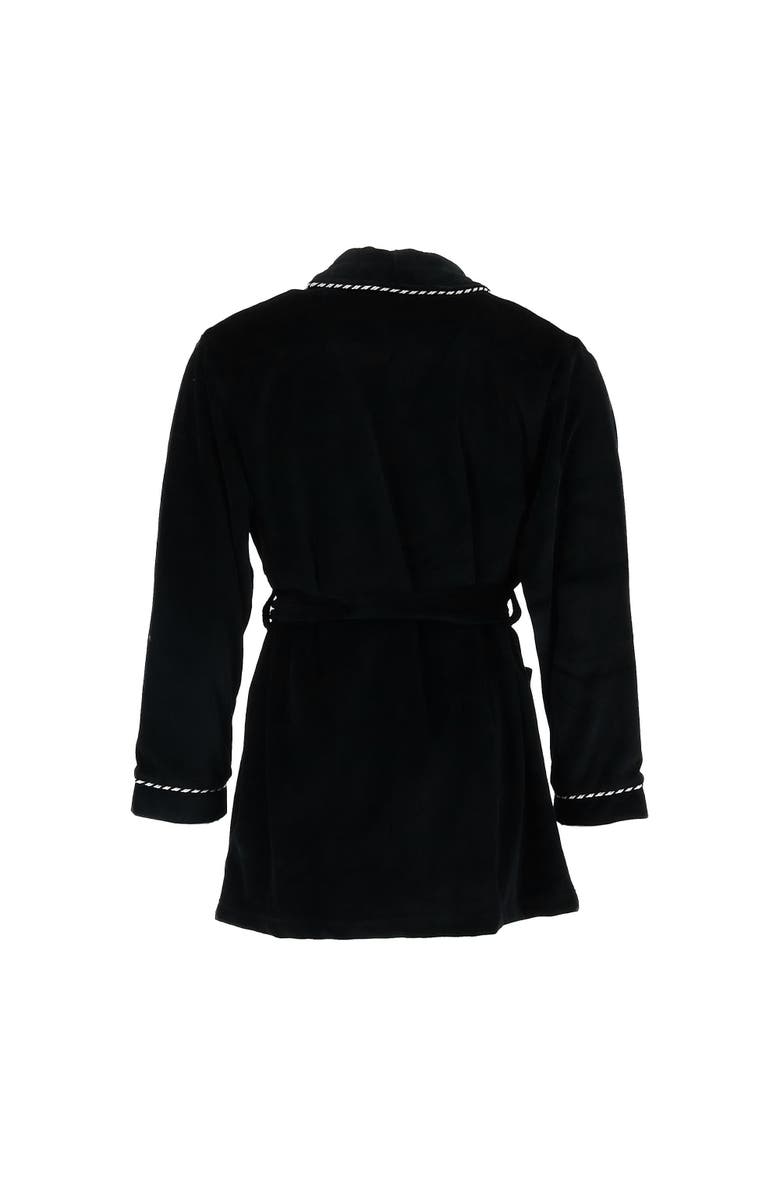 Ascentix Men's Velour Smoking Jacket with Satin Lining, Alternate, color, Black