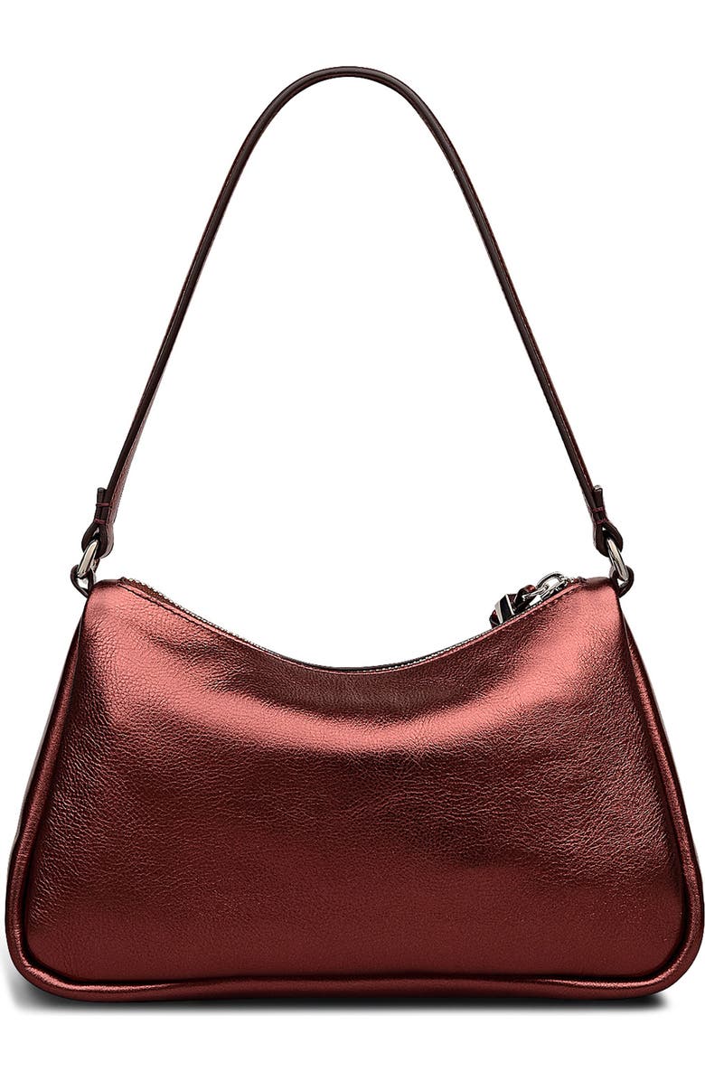 Radley Carlton Close Metallic Leather Shoulder Bag, Alternate, color, Bronze