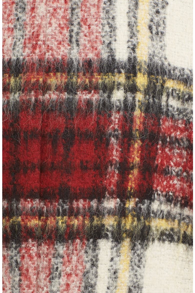 Tartan Plaid Wool Blend Coat, Alternate, color, ELDERBERRY