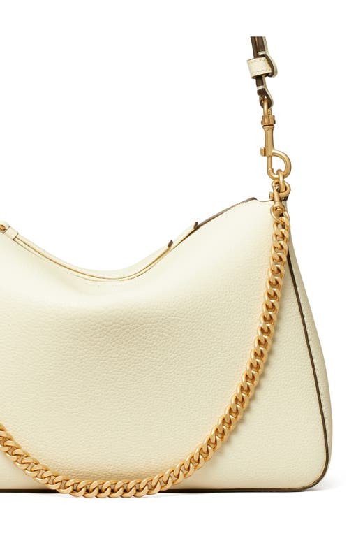 Tory Burch Perry Leather Shoulder Bag In White