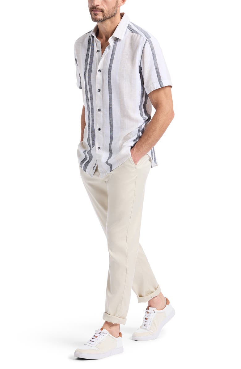 Robert Graham Makai Stripe Sport Shirt, Alternate, color, White