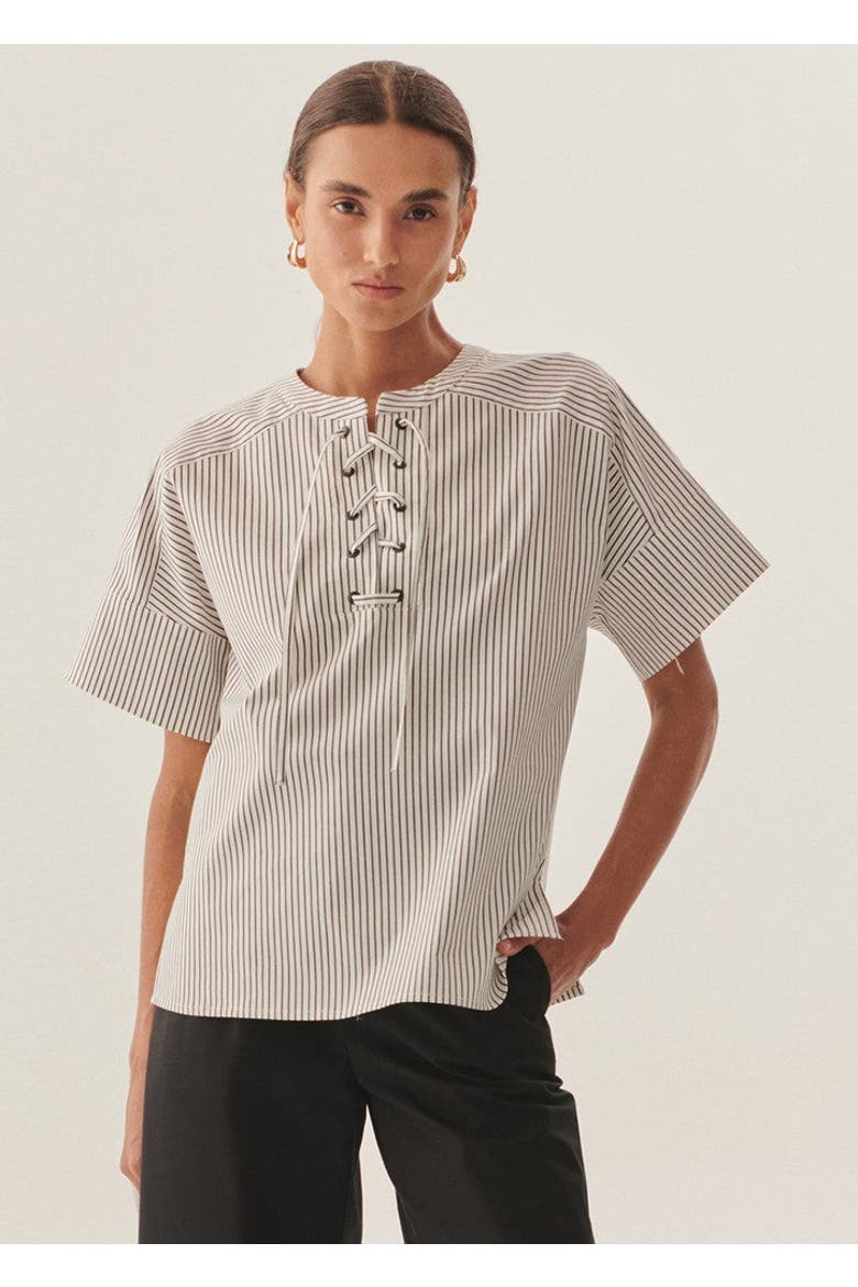 Milani Striped Blouse, Main, color, Striped