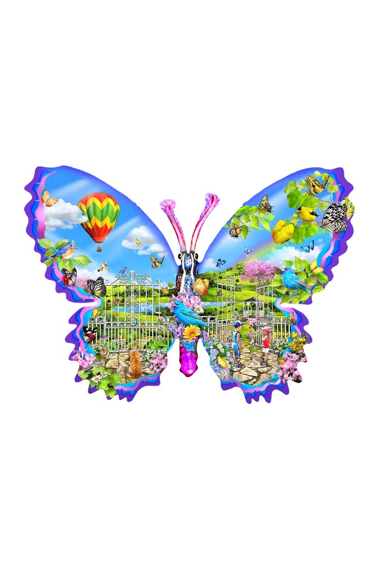 Garden Butterfly 1000 piece Jigsaw Puzzle for Adults Special Shape, Alternate, color, Multicolor
