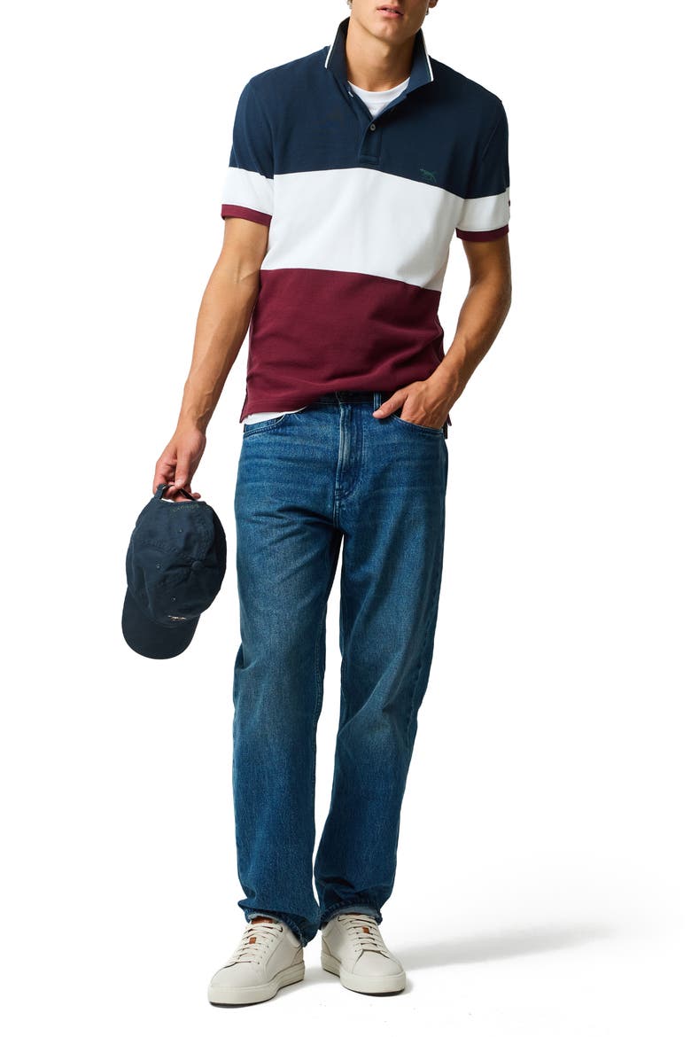 Homebay Sports Fit Colorblock Cotton Piqué Polo, Alternate, color, OXBLOOD