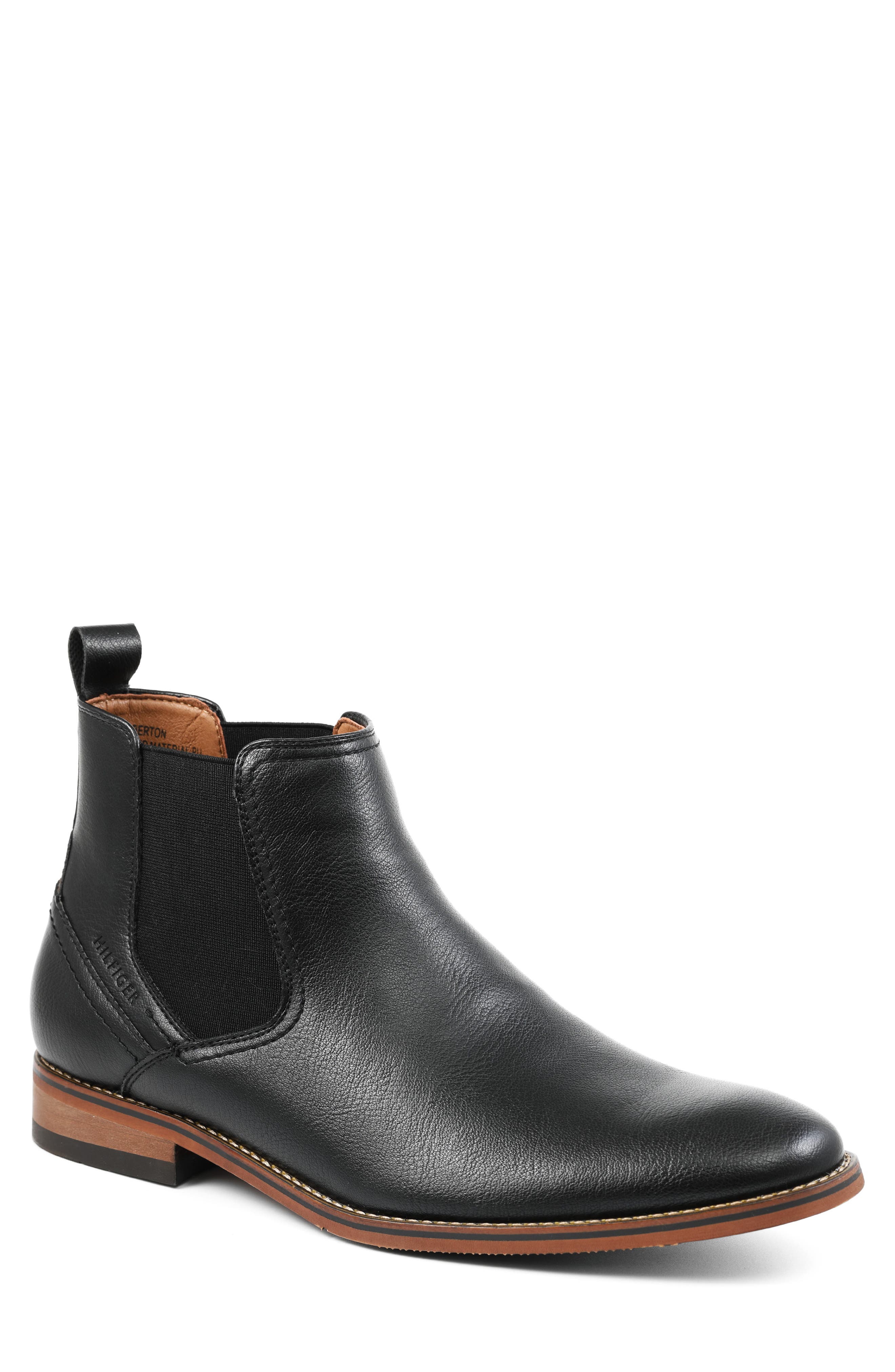 Tommy Hilfiger Berton Chelsea Boot, Main, color, Black