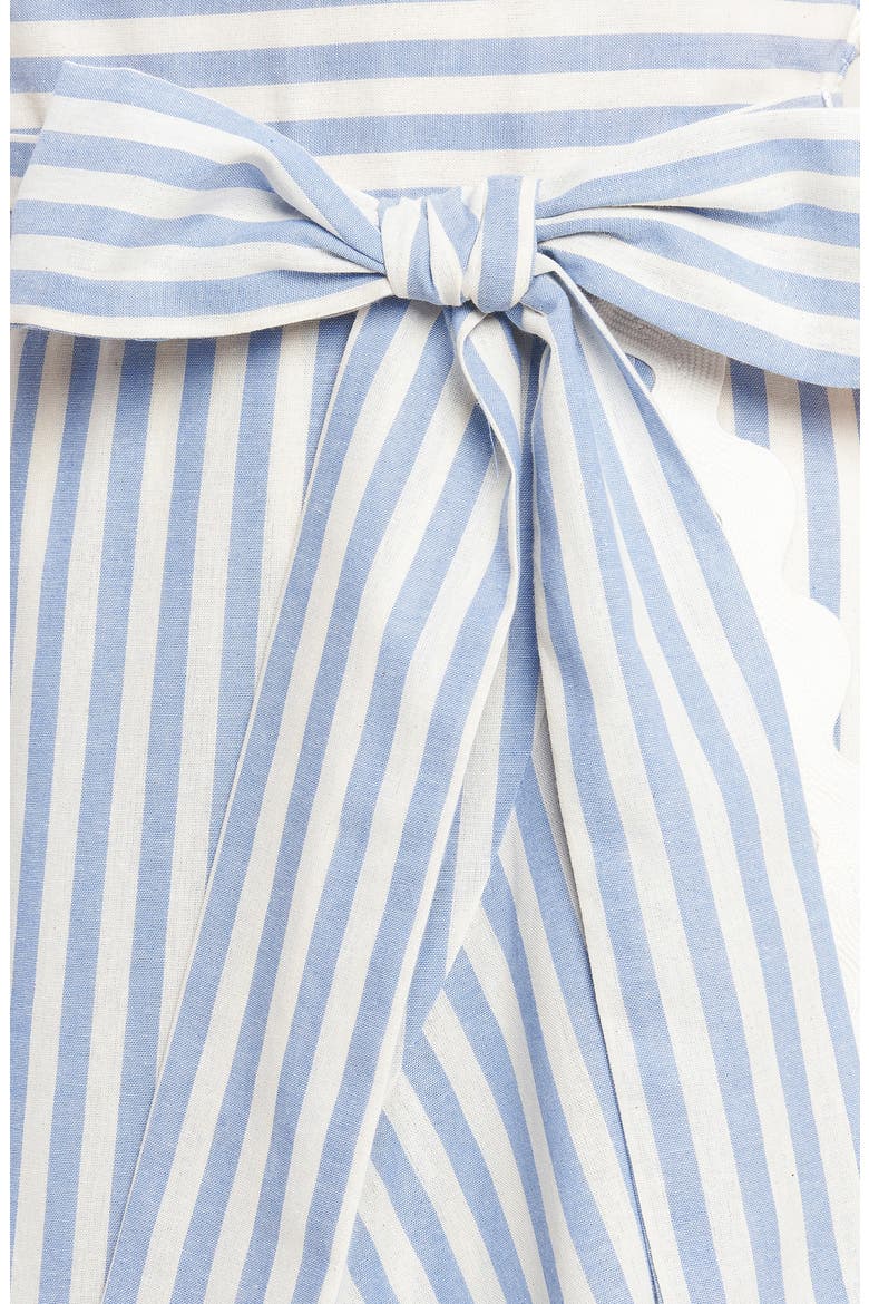 Striped High-Low Maxi Dress, Alternate, color, WHITE BLUE