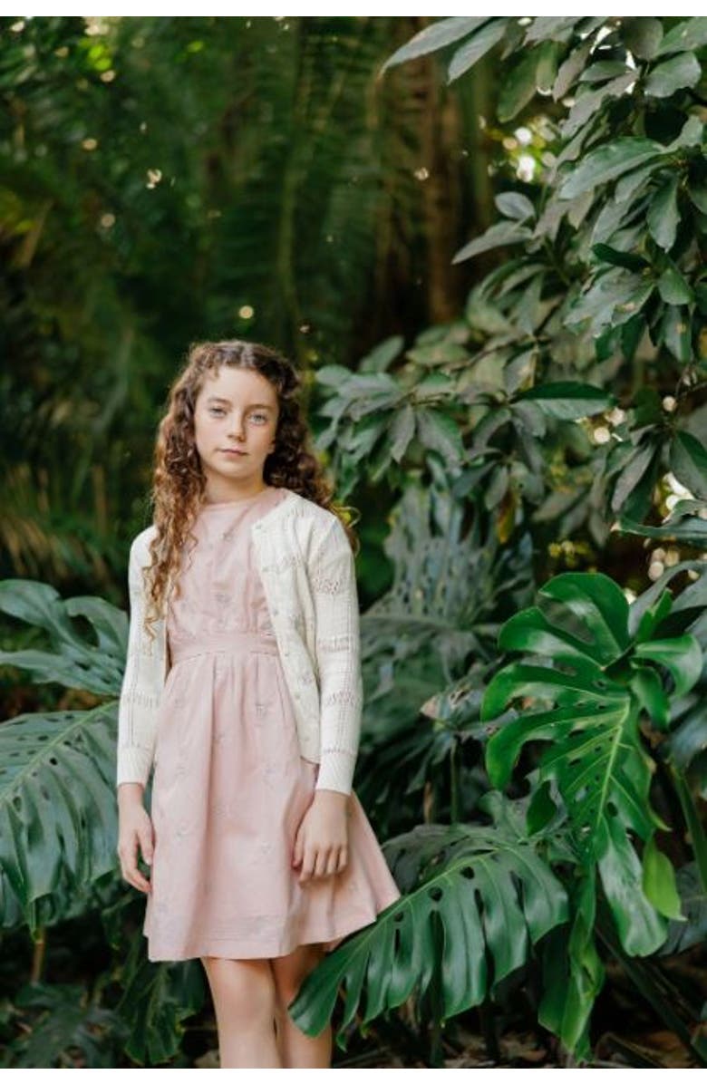 Ely's & Co. Looms Holland Collection - Embroidered Floral Short Sleeve Dress, Alternate, color, Pink