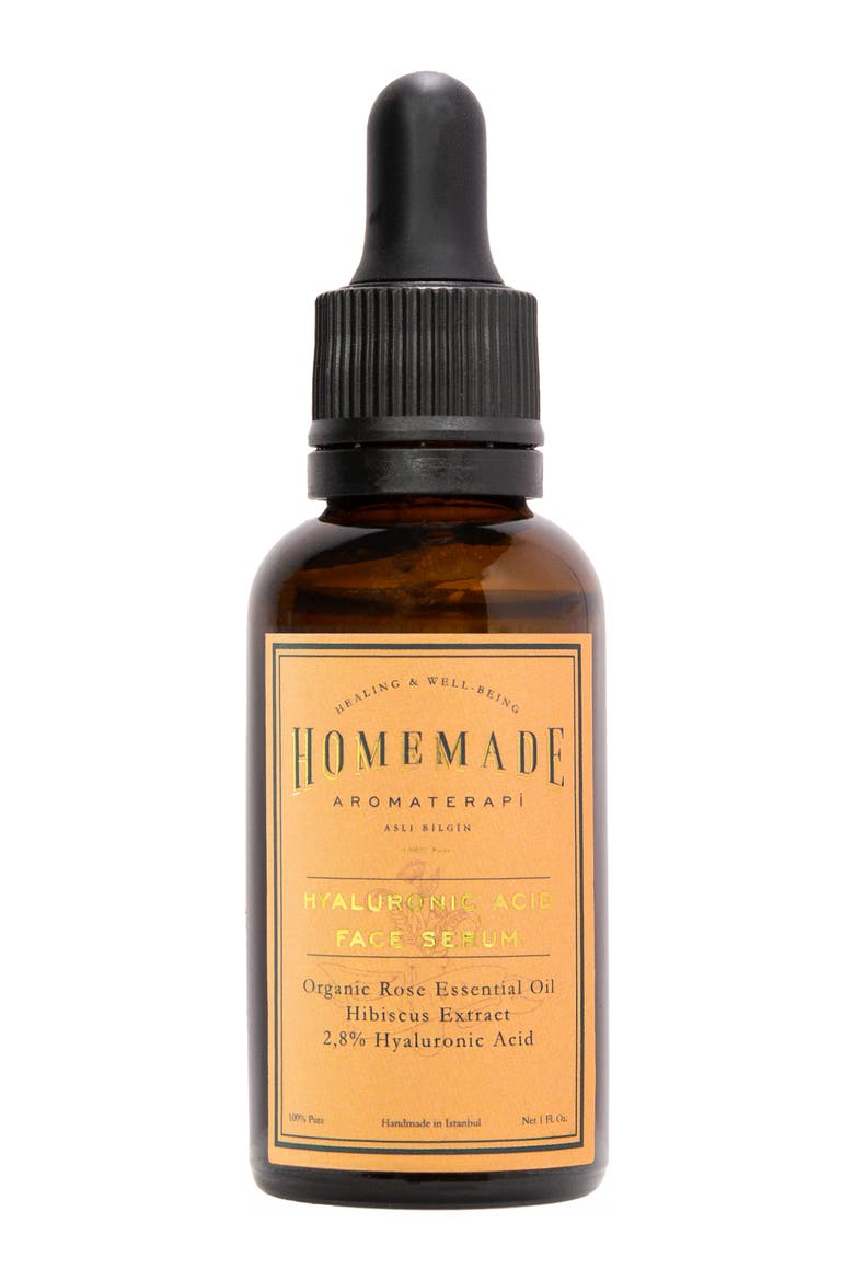 Hyaluronic Acid Rose Hydrating Plumping Face Serum, Main, color, Clear