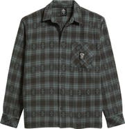 Rip Curl Liquid Trips Flannel Long Sleeve Button-Up Shirt