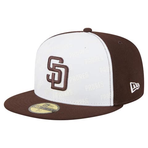 Men's New Era White/Brown San Diego Padres Repeat 59FIFTY Fitted Hat