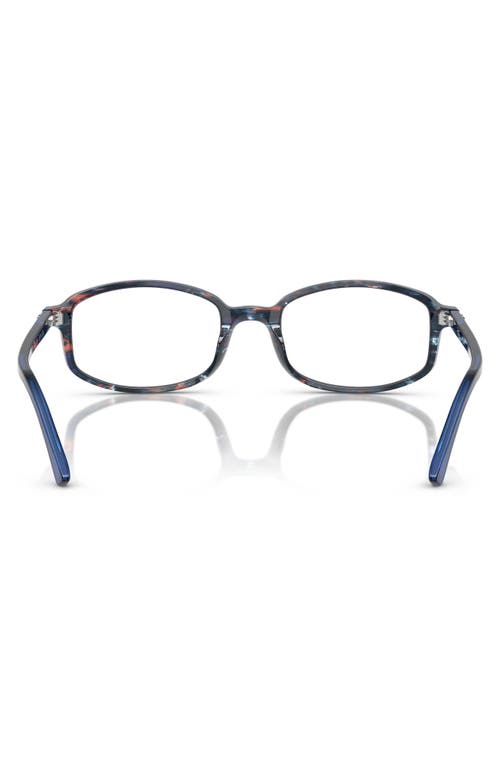 Ray Ban Ray-ban 54mm Irregular Optical Glasses In Rose Gold Black