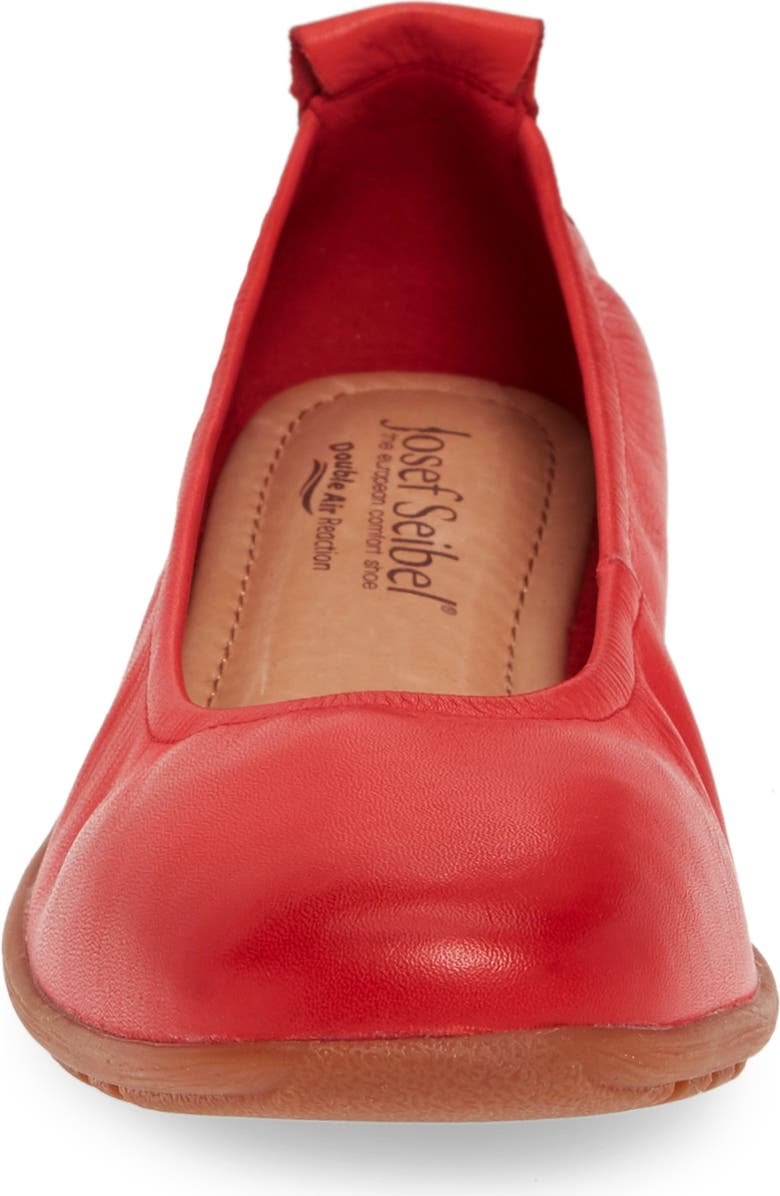 Josef Seibel Fenja 01 Flat, Alternate, color, Red Leather