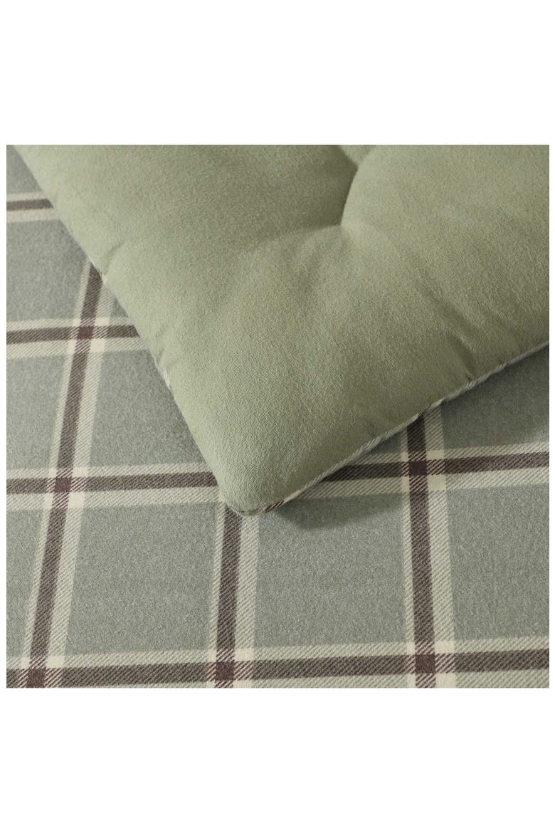 Alpine Plaid Reversible Flannel Comforter & Sham Set, Alternate, color, GREEN