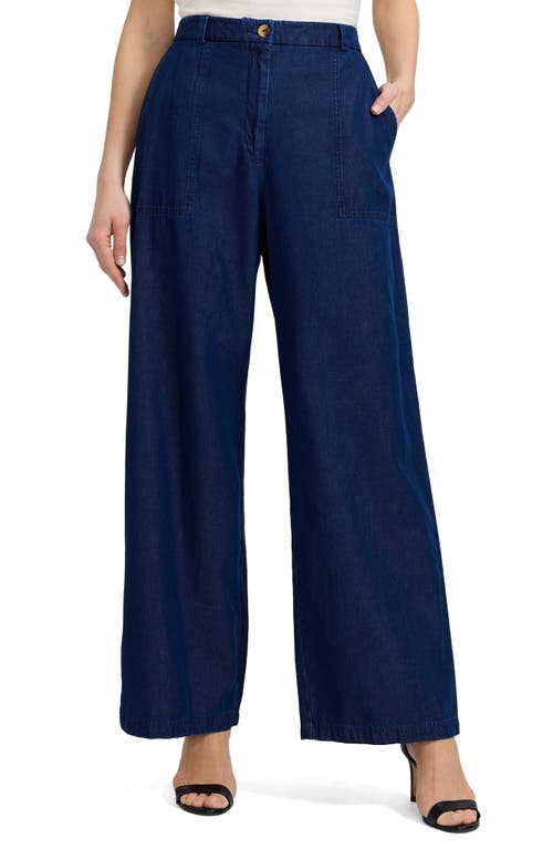 Foxcroft Blaire Wide Leg Denim Pants