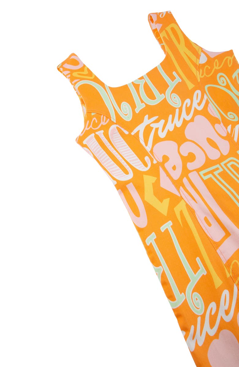 Truce Kids' Logo Print Sleeveless Stretch Cotton Dress, Alternate, color,