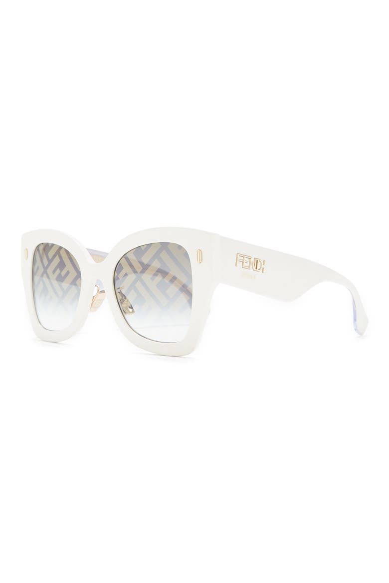 51mm Cat Eye Sunglasses, Alternate, color, IVORY / GLD DCOR