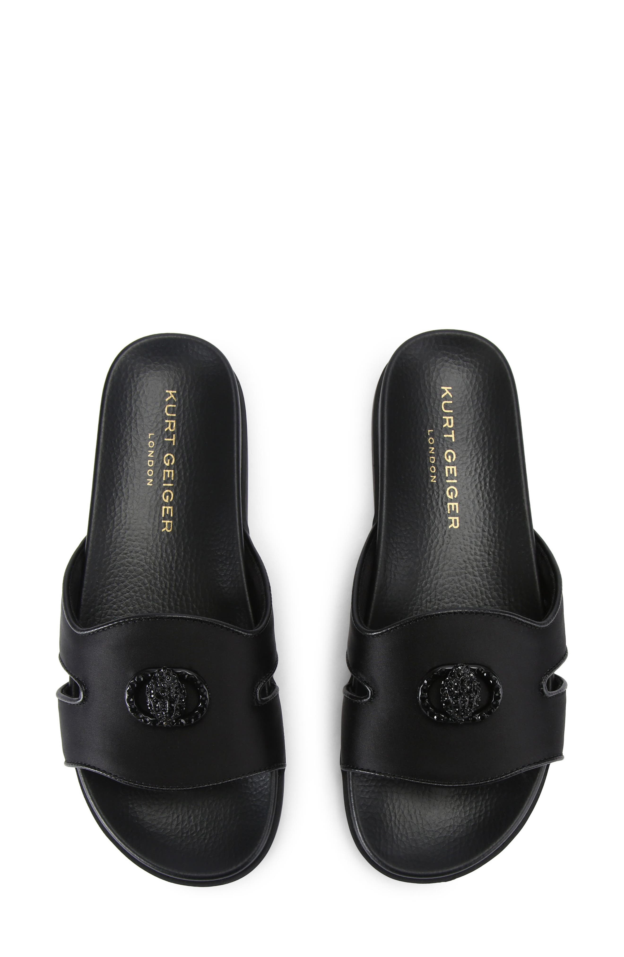 Chelsea Cutout Slide Sandal, Alternate, color, BLACK