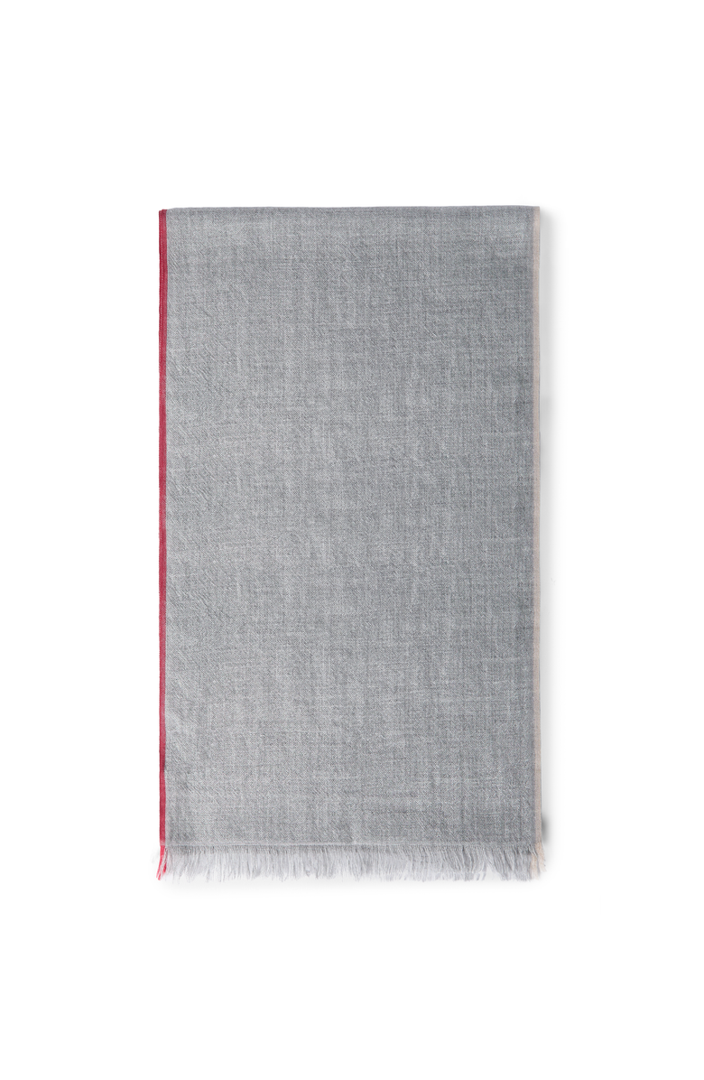 Brunello Cucinelli Scarf with selvedge, Main, color, Grey