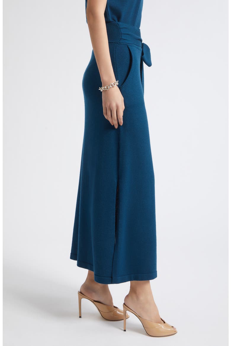 Abby Wool Midi Skirt, Alternate, color, DARK TEAL