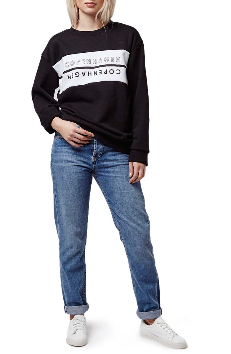 Topshop Copenhagen Sweatshirt, Alternate, color,