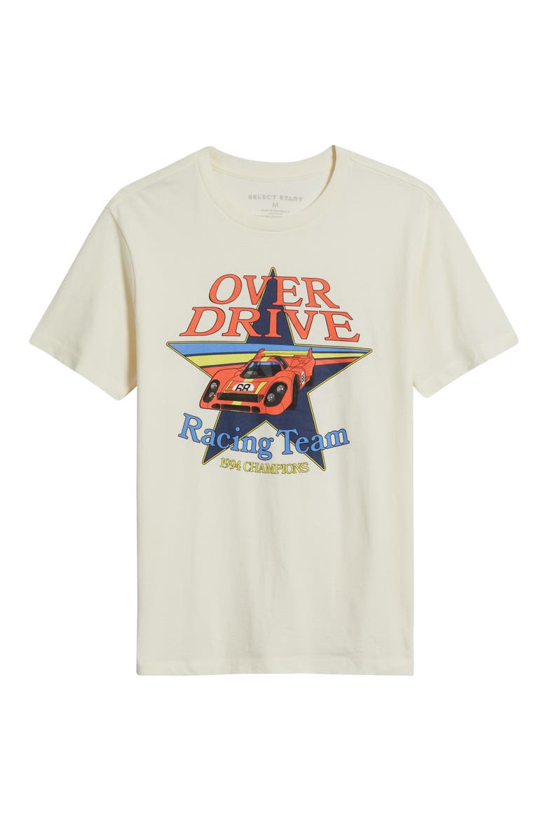Overdrive Racing Cotton Graphic T-Shirt, Alternate, color, CREAM