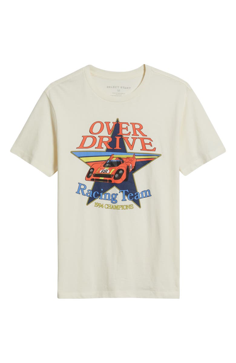 The Forecast Agency Overdrive Racing Cotton Graphic T-Shirt, Alternate, color, Cream